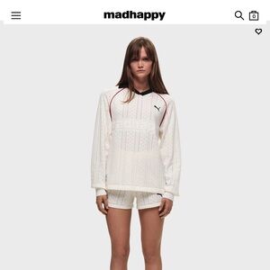 Madhappy x Puma White Pointelle Polo Top Brand New Size Medium.